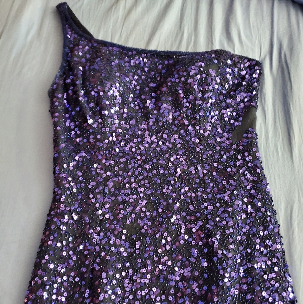 Women's Beaded One Shoulder Scala Formal Gown